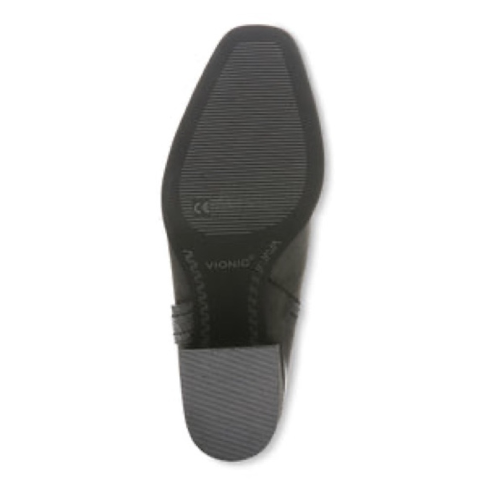 Vionic Black Leather Ankle Boot with Decorative Strap - Picture 7 of 14